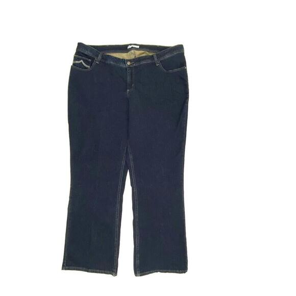 Lee Natural Fit just Below The Waist Bootcut Women's size 24W Blue Denim Jeans - Picture 1 of 4